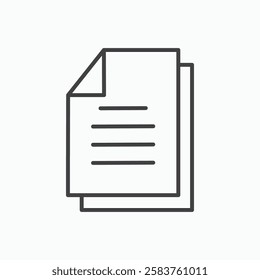 File vector icon isolated in black line
