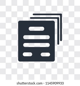 File vector icon isolated on transparent background, File logo concept