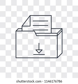 File vector icon isolated on transparent background, File logo concept