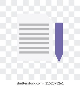 File vector icon isolated on transparent background, File logo concept