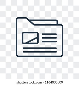 File vector icon isolated on transparent background, File logo concept