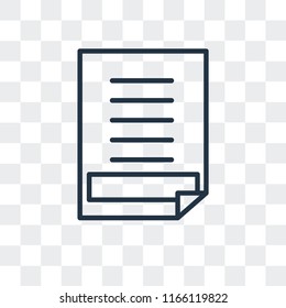 File vector icon isolated on transparent background, File logo concept