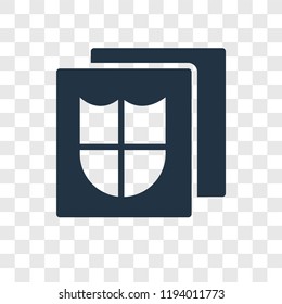 File vector icon isolated on transparent background, File transparency logo concept