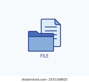 File vector, icon or logo sign symbol illustration