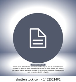 File Vector icon . Lorem Ipsum Illustration design