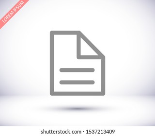 File Vector icon . Lorem Ipsum Illustration design