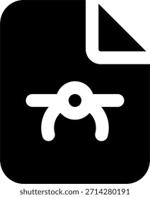 Icono de Vector de archivos en estilo moderno, documento gráfico escalable e ilustración de formato de diseño. Icono de glifo