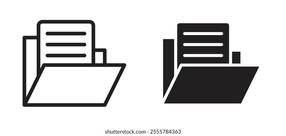 File vector icon set in black color.