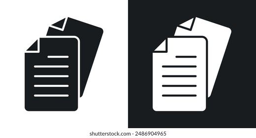 File vector icon set in solid black and white color