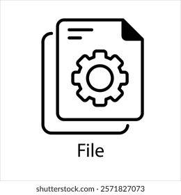 File Vector icon stock illustration