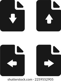 File vector icons set. Illustration isolated for graphic and web design.