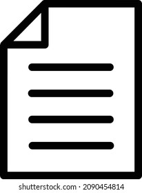 file vector illustration isolated on a transparent background. stroke vector icons for concept or web graphics.