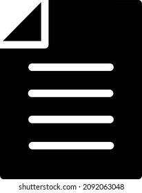 ilustración vectorial de archivo aislada en un fondo transparente. iconos vectoriales de glifo para el concepto o gráficos web.