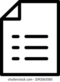 file vector illustration isolated on a transparent background. stroke vector icons for concept or web graphics.