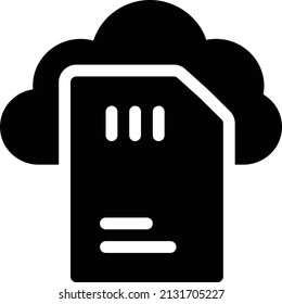 ilustración vectorial de archivo aislada en un fondo transparente. iconos vectoriales de glifo para el concepto o gráficos web.