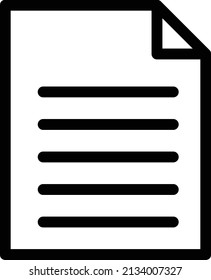 file vector illustration isolated on a transparent background. stroke vector icons for concept or web graphics.