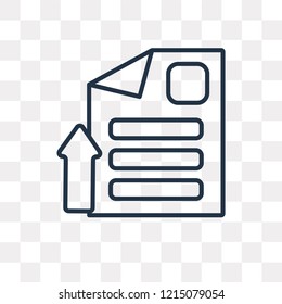 File vector outline icon isolated on transparent background, high quality linear File transparency concept can be used web and mobile