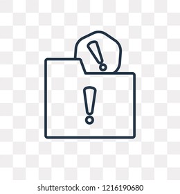 File vector outline icon isolated on transparent background, high quality linear File transparency concept can be used web and mobile