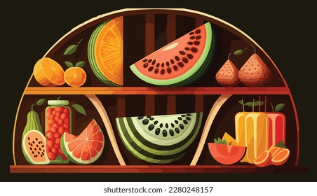 file vector set of fruits and vegetables