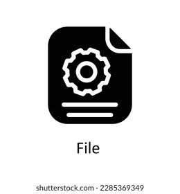 File  Vector   Solid Icons. Simple stock illustration stock