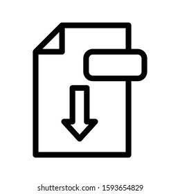 file vector thin line icon 