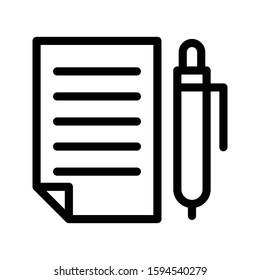 file vector thin line icon 