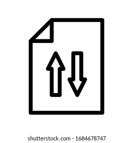 file vector thin line icon 