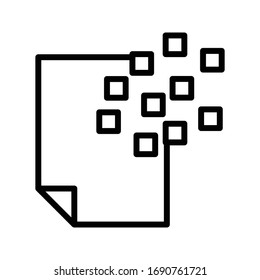 file vector thin line icon 