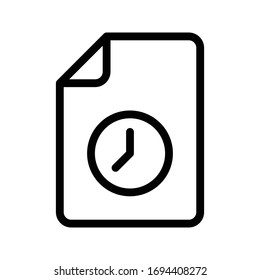 icono de línea delgada vector de archivo 