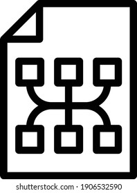 file vector thin line icon