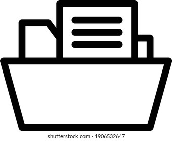 file vector thin line icon