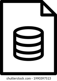 file vector thin line icon