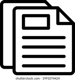 file vector thin line icon