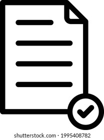 file vector thin line icon