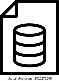 file vector thin line icon