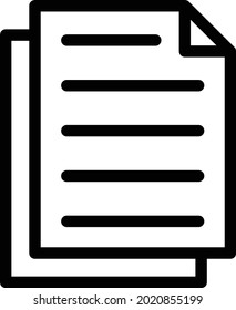 file vector thin line icon