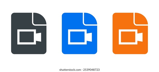 file video icon with various colors