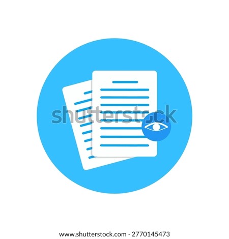 File Viewing Permission, Symbol of Document Access and Visibility Settings