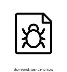 File Virus Line Icon