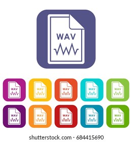 File WAV icons set