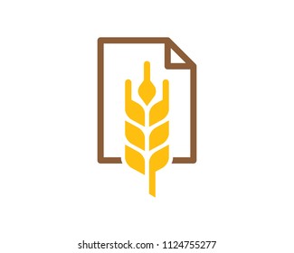 File Wheat Icon Logo Design Element