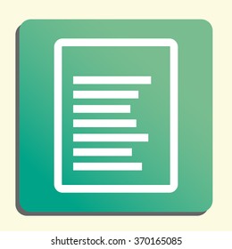 File white icon on green button style background with white color