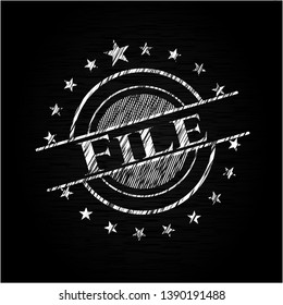 File written with chalkboard texture. Vector Illustration. Detailed.