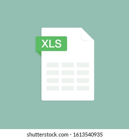 File with XLS label. Vector stock illustration.