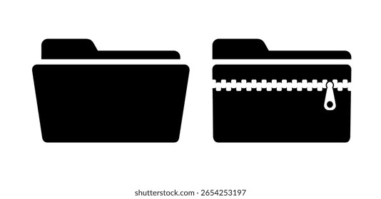 File Zip Zipped Files Icon Folder Symbol Modern Icons