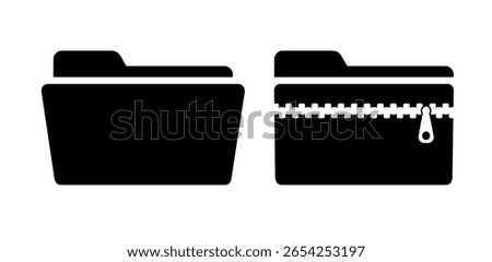 File Zip Zipped Files Icon Folder Symbol Modern Icons