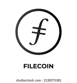Filecoin Cryptocurrency coin icon. FIL coin symbol. Cryptocurrency vector icon. Flat Vector illustration - Vector