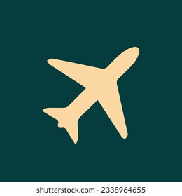Filed airplane icon vector image