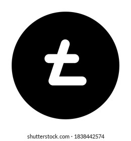 Filed vector of litecoin, digital money vector 