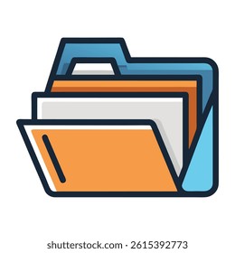 filefolders vector icon on white background